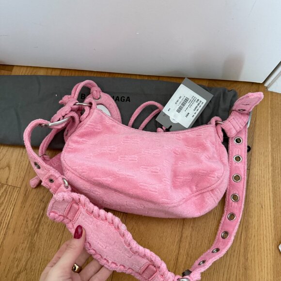 NWT Balenciaga Le Cagole XS Shoulder Bag BB Monogram Sponge Fabric - Picture 10 of 11